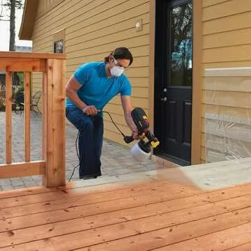 Wagner Spraytech 0529011 FLEXiO 570 Handheld HVLP Paint Sprayer, Sprays Most Unthinned Latex, Includes iSpray Nozzle, Complete Adjustability for All Needs Multi-Colored