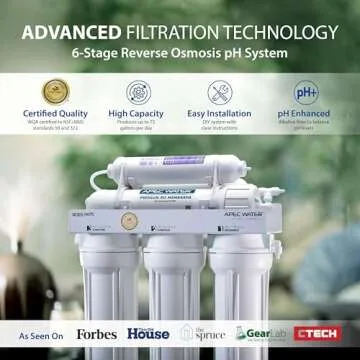 APEC Water Systems ROES-PH75 Essence Series Top Tier Alkaline Mineral pH+ 75 GPD 6-Stage Certified U...