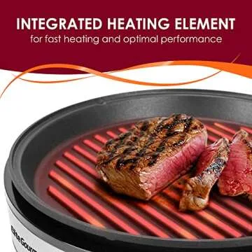Elite Gourmet Indoor Electric Grill for Healthy Cooking