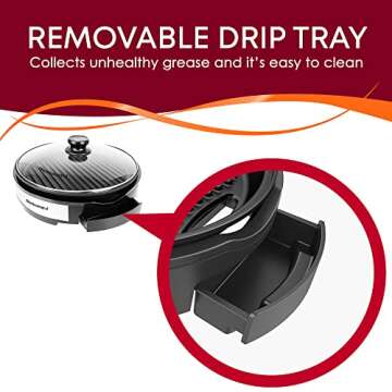 Elite Gourmet Indoor Electric Grill for Healthy Cooking