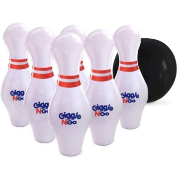 Giggle N Go Kids Bowling Set Indoor or Outdoor Games for Kids, Hilariously Fun Giant Yard Games for ...