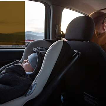 Safety 1st 2-Pack Static Cling Side Automotive Window Sunshades, Baby Car Sun Shade, Universal Glare & Solar Protection Film