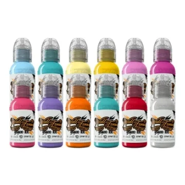 Vegan Tattoo Ink Bundle with Pastel & Simple Colors