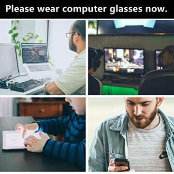 LVIOE Fit Over Blue Light Blocking Glasses and Computer Eyewear- Wear Over Prescription Glasses/Reading Glasses/RX Glasses