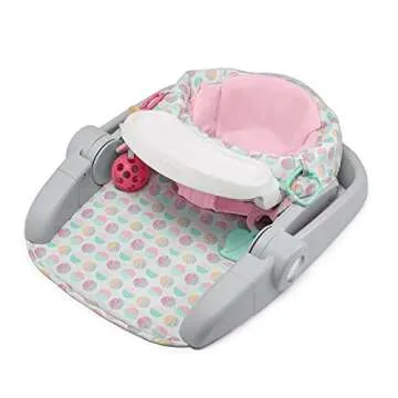 Summer Infant Learn-to-Sit Stages 3-Position Floor Seat, Sweet-and-Sour Pink – Sit Baby Up to See The World – Activity Seat is Adjustable – Includes Toys and Tray