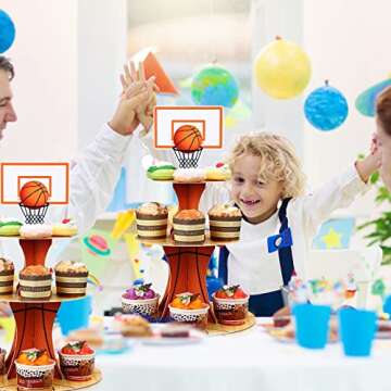 Nuenen Basketball Theme Cupcake Stand for Parties