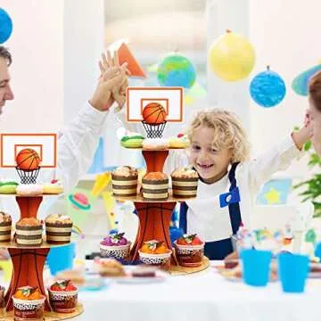 Nuenen Basketball Theme Cupcake Stand for Parties