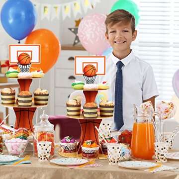 Nuenen Basketball Theme Cupcake Stand for Parties