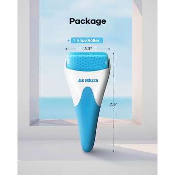 BearKig Ice Roller, Ice Roller for Face, Ice Face Roller, Cold Facial Ice Roller Massager for Eye Puffiness, Women's Gifts, Migraine, TMJ Pain Relief & Minor Injuries, Skin Care Products (Blue)