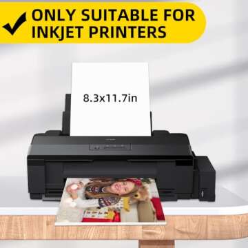 DIYMAG 30Pcs Printable Magnetic Sheets, 8.3x11.7inch Flexible Magnet Sheets Matte Magnet Paper Non Adhesive Make Refrigerator Photo for Inkjet Printer, Photo Magnet Sheet for DIY Crafts