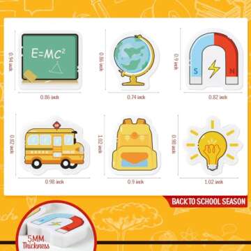 RSTYLE 60PCS Back to School Mini Erasers for Kids