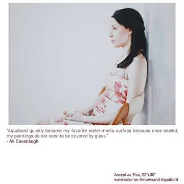 Ampersand Art Supply Watercolor Painting Panel: Museum Series Aquabord, 1/8 Inch Flat Profile, 5" x 7" - Pack of 3