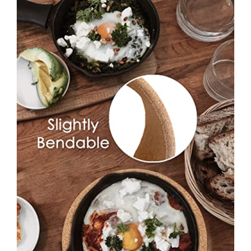 KITLAB Cork Trivets Set 6 Pack Heat Resistant for Kitchen