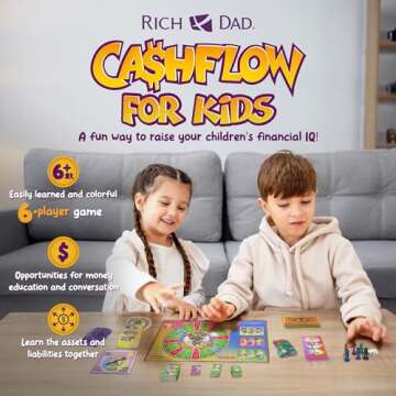 Rich Dad CASHFLOW for Kids, Educational Board Game for Ages 6 and Up