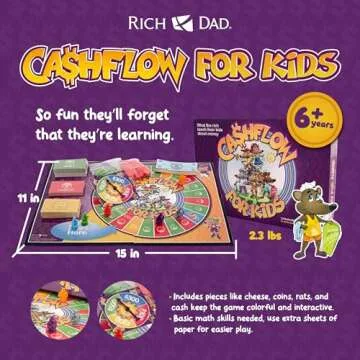 Rich Dad CASHFLOW for Kids, Educational Board Game for Ages 6 and Up