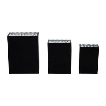 Sagebrook Home Petals Boxes Set in Elegant Blue and White