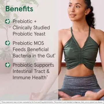 Jarrow Formulas Saccharomyces Boulardii Probiotics + MOS 5 Billion CFU Probiotic Yeast for Intestinal Health Support, Gut Health Supplements for Women and Men, 180 Veggie Capsules, 180 Day Supply