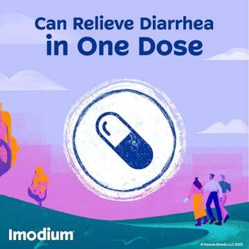 Imodium Multi-Symptom Relief Caplets with Loperamide Hydrochloride & Simethicone, Anti-Diarrheal Medicine for Treatment of Diarrhea, Gas, Bloating, Cramps & Pressure, Easier to Open, 24 ct