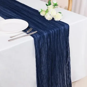 Cheesecloth Table Runner in Navy Blue - 13ft Size