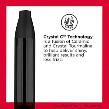 Revlon Crystal C + Ceramic Hair Curling Iron - Shiny Curls, Less Frizz, 1.25"
