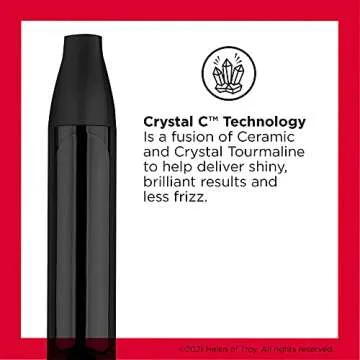 Revlon Crystal C + Ceramic Hair Curling Iron - Shiny Curls, Less Frizz, 1.25"