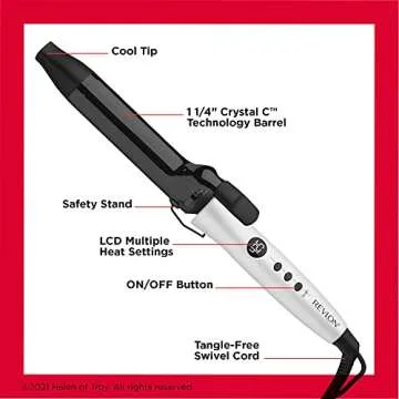 Revlon Crystal C Hair Curling Iron - Shiny Curls Anywhere