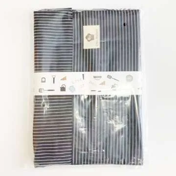 cactusgirl 2 Pack Cotton Adjustable Aprons，Cooking Apron， Kitchen Apron， Aprons For Women and Men (Black Stripes + Coffee Stripes)