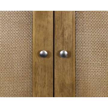 Elegant Brown Coastal Bar Storage Cabinet | Fully Assembled