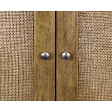 Elegant Brown Coastal Bar Storage Cabinet | Fully Assembled