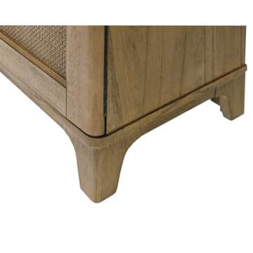 Elegant Brown Coastal Bar Storage Cabinet | Fully Assembled