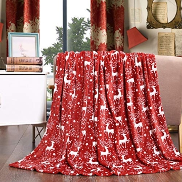 Elegant Comfort Plush Holiday Fleece Blanket 50 x 60