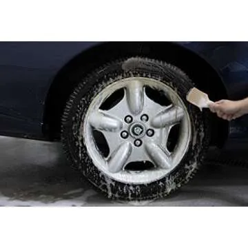 303 Products Tire Brush - Ultimate Agitation Power for Removing Dirt and Debris - Easy Grip Handle - Works Best Tire Cleaning Products,1 Pack (39023)