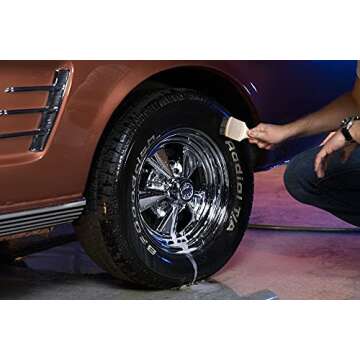 303 Products Tire Brush - Ultimate Agitation Power for Removing Dirt and Debris - Easy Grip Handle - Works Best Tire Cleaning Products,1 Pack (39023)