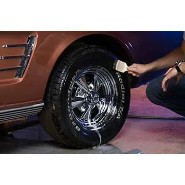 303 Products Tire Brush - Ultimate Agitation Power for Removing Dirt and Debris - Easy Grip Handle - Works Best Tire Cleaning Products,1 Pack (39023)