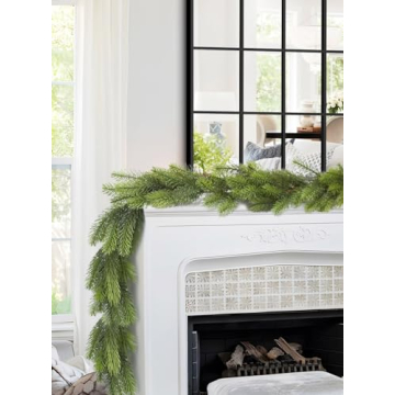 9 Ft Real Touch Norfolk Pine Garland for Festive Decor