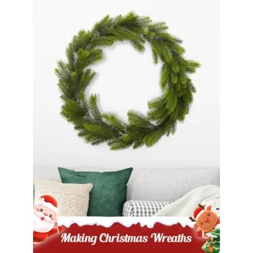 9 Ft Real Touch Norfolk Pine Garland for Festive Decor