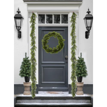 9 Ft Real Touch Norfolk Pine Garland for Festive Decor