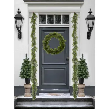 9 Ft Real Touch Norfolk Pine Garland for Festive Decor