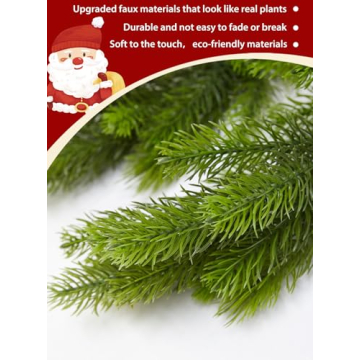 9 Ft Real Touch Norfolk Pine Garland for Festive Decor