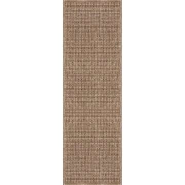 Beverly Rug Easy Jute Runner 2x7 Solid Washable Rug