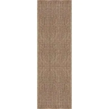 Beverly Rug Easy Jute Runner 2x7 Solid Washable Rug