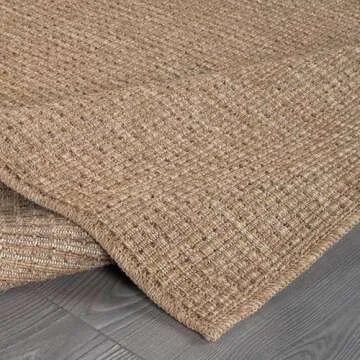 Beverly Rug Easy Jute Runner 2x7 Solid Washable Rug