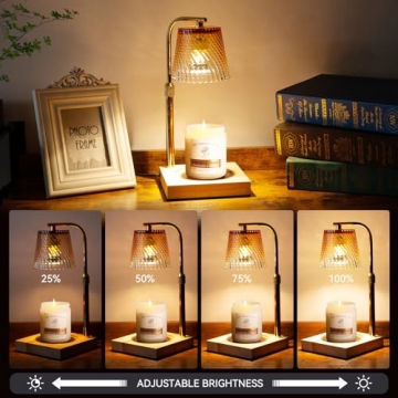 Elegant Candle Warmer Lamp with Adjustable Timer and Brightness