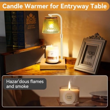 Elegant Candle Warmer Lamp with Adjustable Timer and Brightness