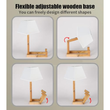 ELINKUME Robot Desk Lamp with Dimmable Function and Bookshelf