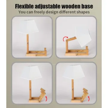 ELINKUME Robot Desk Lamp with Dimmable Function and Bookshelf