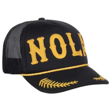 Local Crowns Louisiana Captain Foam Trucker Adjustable Snapback Hat blk/gl