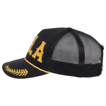 Local Crowns Louisiana Captain Foam Trucker Adjustable Snapback Hat blk/gl