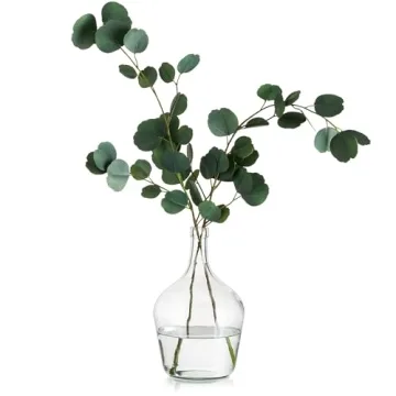 Exquisite 10in Large Glass Vase by Glasseam - Perfect for Floral Arrangements & Home Decor