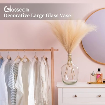 Elegant Large Glass Vase for Home Decor and Weddings